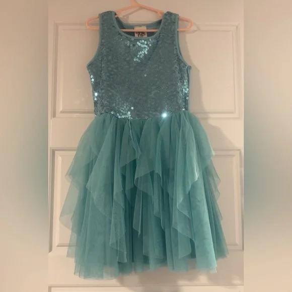 Lily Bleu Aqua Sequin Dress - Picture 2 of 8